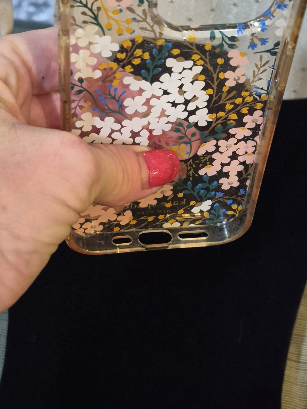 Kate Spade iPhone 13 Pro Max Case - Floral & Gems